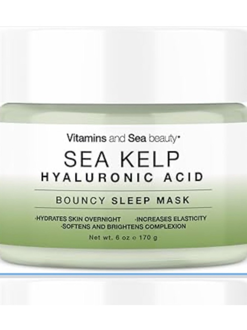 NEW Vitamins and Sea Beauty - Hyaluronic Acid Green Sleep Mask 6 oz